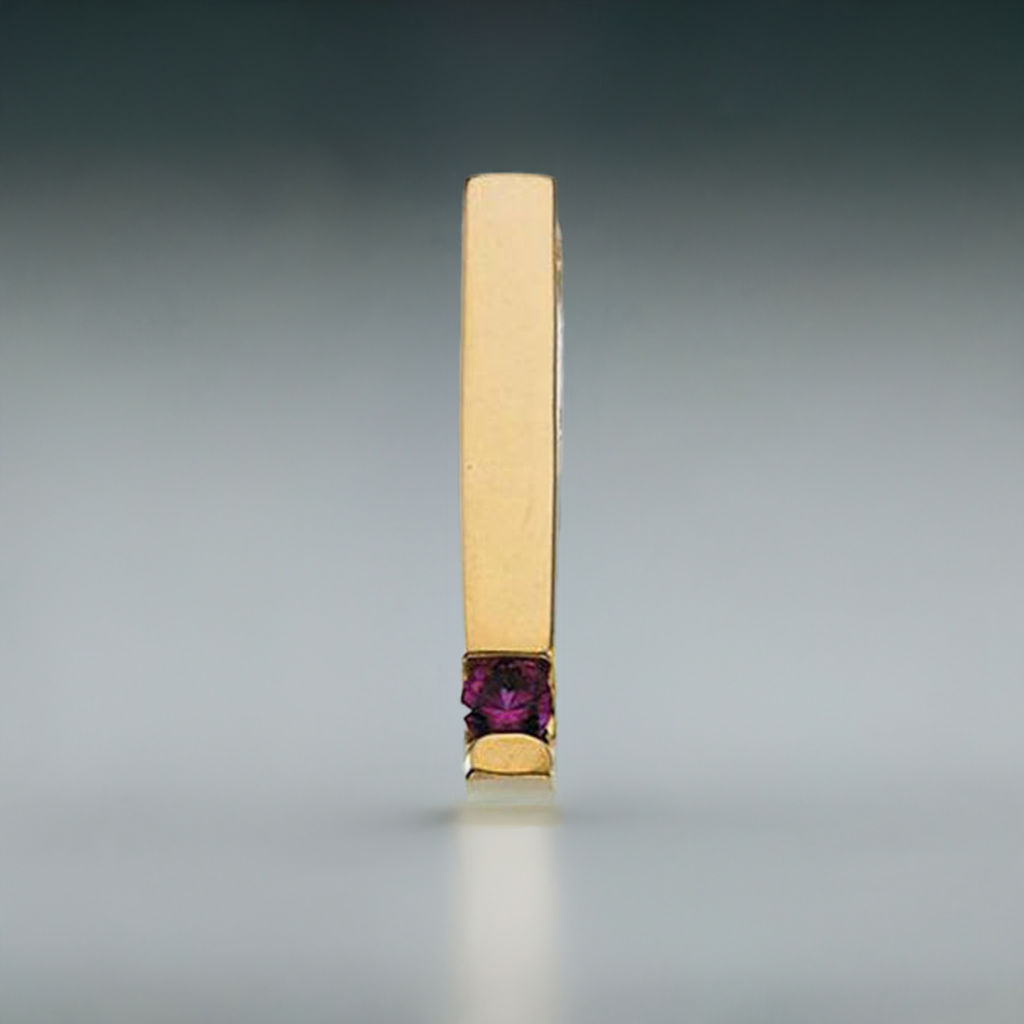 1 stone Channel Set Mother's Pendant with Natural Gemstones - MothersFamilyRings.com