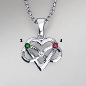 3 Stone Infinity Mother's Pendant Christopher Michael Design