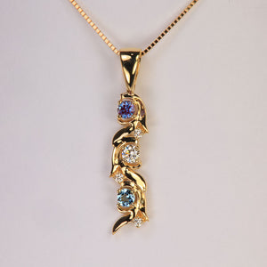 Christopher Michael Vine of Life Journey Pendant with 3 Natural Gemstones