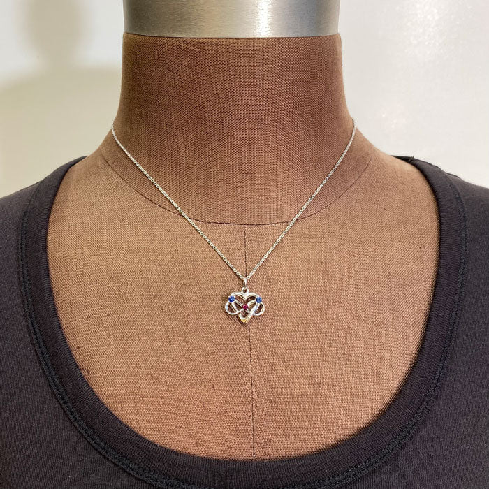 3 Stone Infinity Mother's Pendant Christopher Michael Design