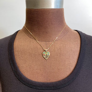 celtic mothers pendant with five gems size
