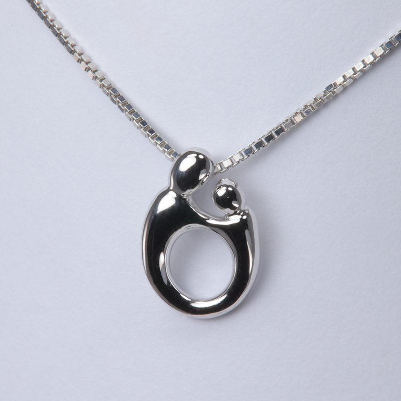 π Mother & Child Sterling Silver Necklace (100% off)