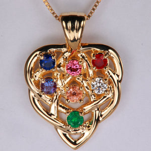 yellow gold celtic mother's pendant