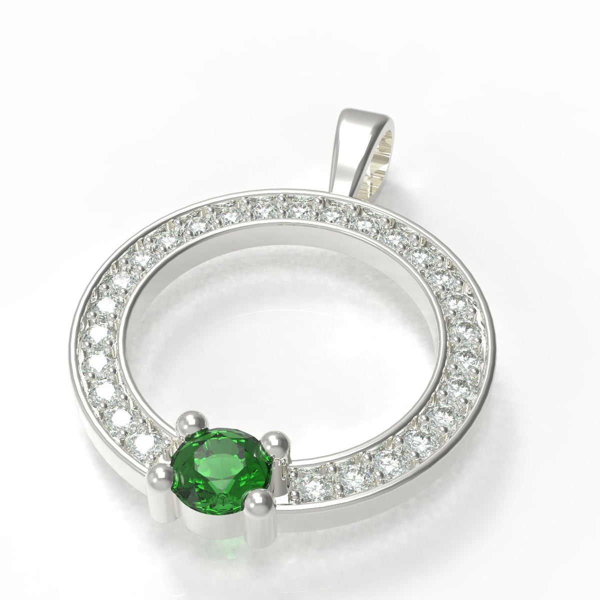 Circle of Love Pendant with 1 Birthstone