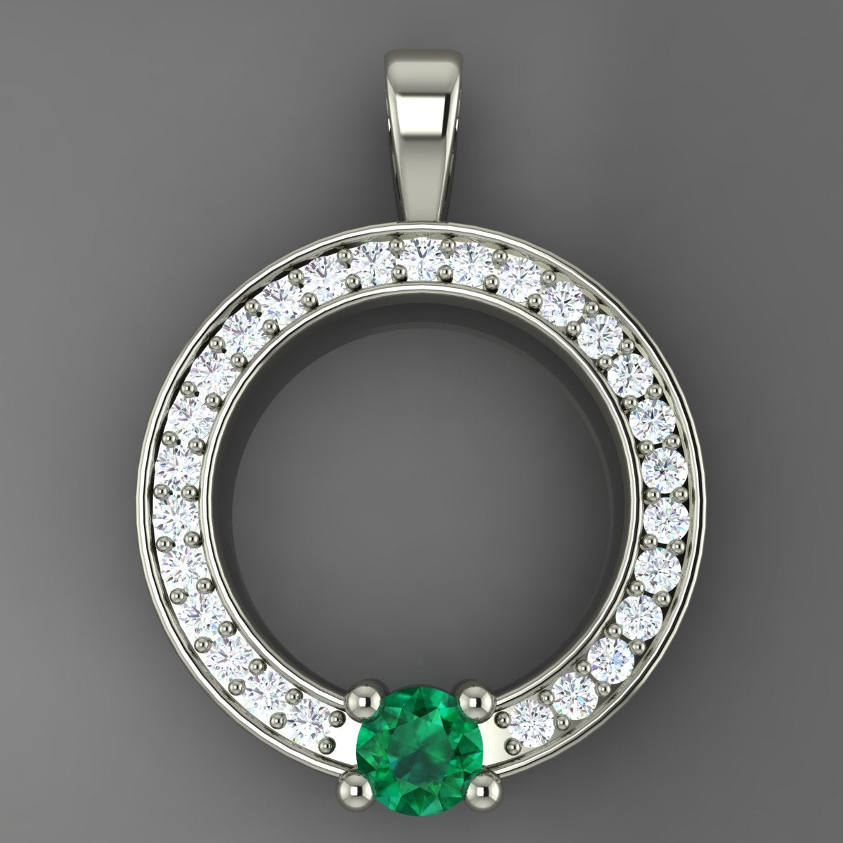 Circle of Love Pendant with 1 Birthstone