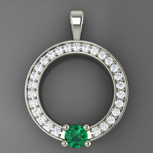 Circle of Love Pendant with 1 Birthstone