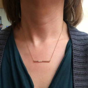 Bar Necklace for Mom One Birthstone