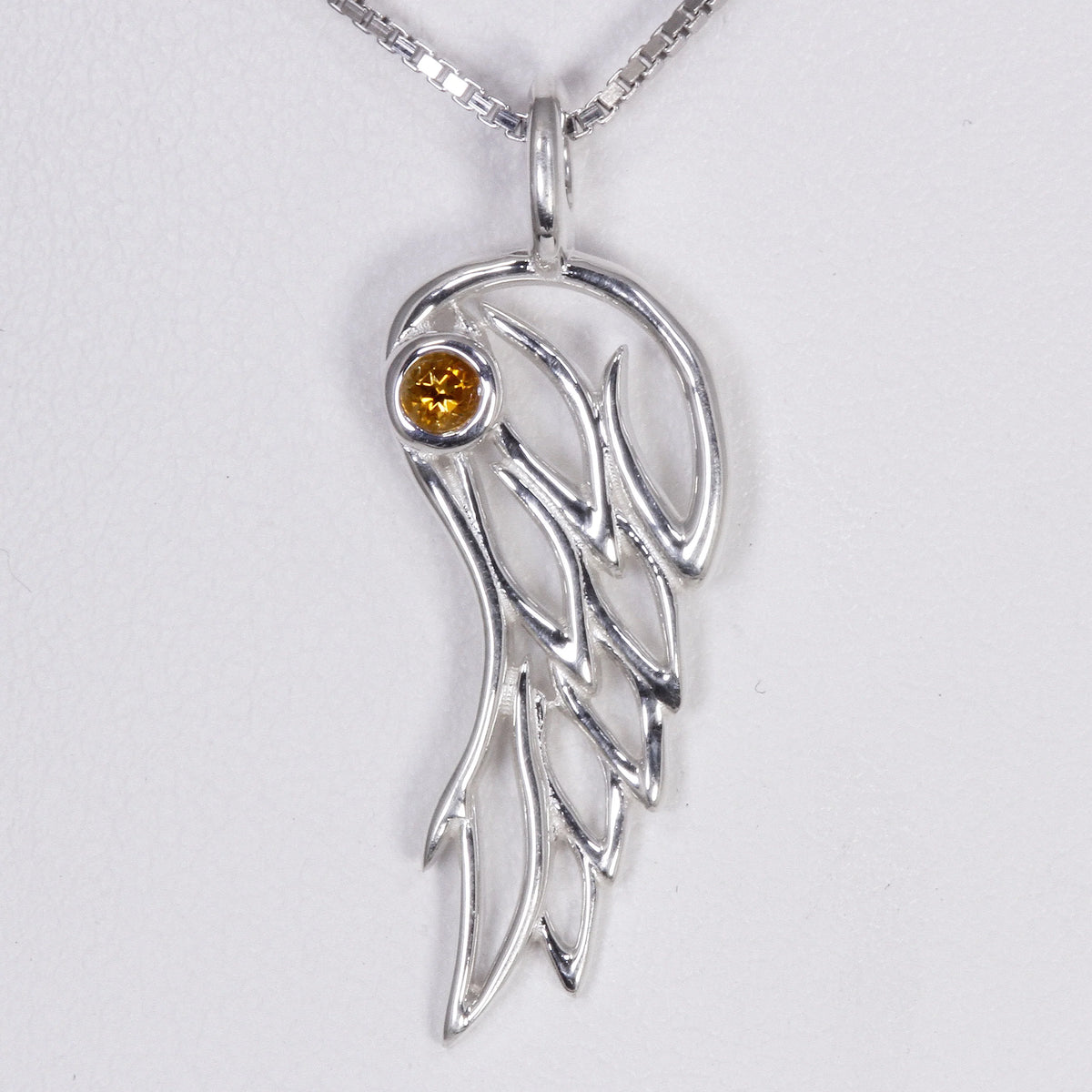 Angel Wing Birthstone Pendant