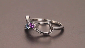 2 Stone Infinity Mothers Ring