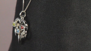 3 Stone Infinity Mother's Pendant Christopher Michael Design