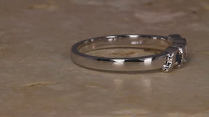 3 Stone S bar Mothers Ring