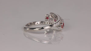 Diamond 6 Stone Bypass Mother's Ring Designed by Steve Moriarty