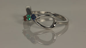 3 Stone Infinity Mothers Ring