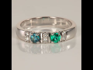 Our Most Popular Mothers ring with Two Larger 3.5 mm Gems by Christopher Michael
