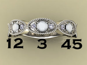 Classy 5 Birthstone Mothers Ring by Christopher Michael with Fine Cut Diamonds* - MothersFamilyRings.com