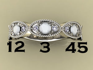5 Birthstone Mothers Ring by Christopher Michael with Ideal Cut Diamonds