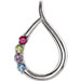Teardrop Mothers Pendant with 4 Gemstone*