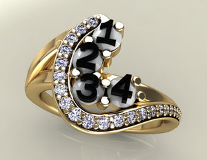 Four Birthstone Custom Mothers Ring With Fine Cut Diamonds* by Christopher Michael
