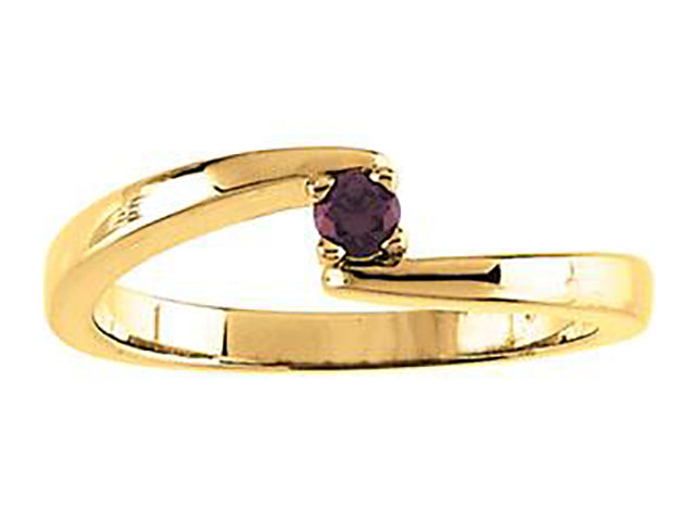 1 Stone Bypass Mothers Ring 3mm Birthstones* - MothersFamilyRings.com