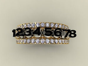 8 Birthstones Mothers Ring Flanked with Fine Diamond* Christopher Michael Design - MothersFamilyRings.com