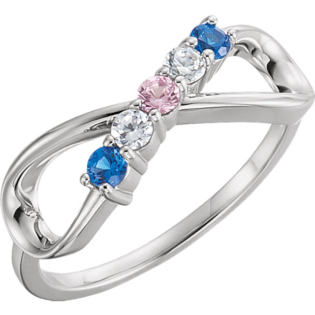 5 Stone Infinity Mothers Ring*