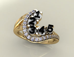 Five Birthstone Custom Mothers Ring With Fine Cut Diamonds* by Christopher Michael
