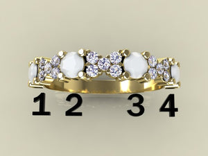 4 Birthstone Mothers Ring With .21 carats of Fine Diamonds by Christopher Michael* - MothersFamilyRings.com