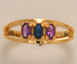 Three Stone Oval Mothers Ring* - MothersFamilyRings.com