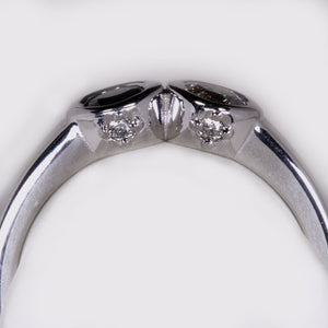 Christopher Michael Design with 2 Bezel Set Gemstones and Diamonds