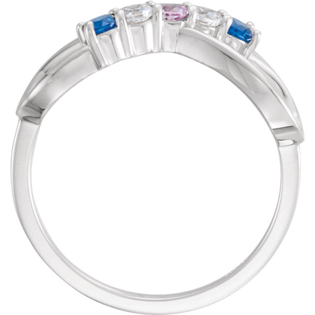 5 Stone Infinity Mothers Ring*