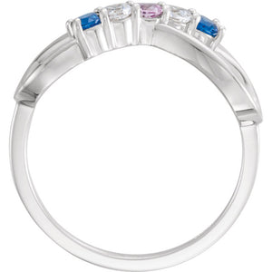 5 Stone Infinity Mothers Ring*