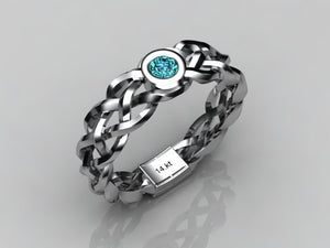 Custom Designed by Christopher Michael Mothers Ring With One Bezeled 3mm Birthstones*