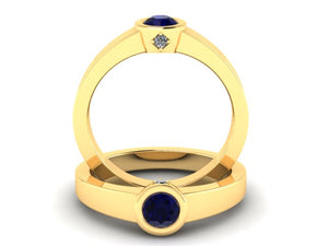 Christopher Michael Design with 1 Bezel Set Gemstones and Diamonds