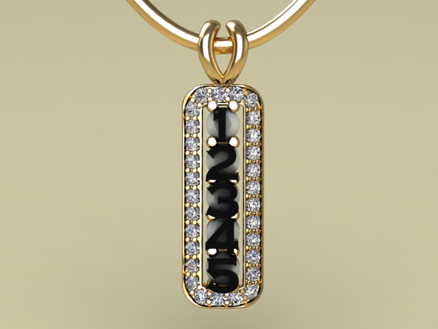 5 Birthstone Mothers Pendant with Diamonds Around by Christopher Michael* - MothersFamilyRings.com