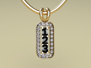 3 Birthstone Mothers Pendant with Diamonds Around by Christopher Michael* - MothersFamilyRings.com