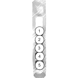 5 Stone Modern Mother's Pendant with Balanced Framework*