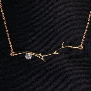 One Stone Family Branch Necklace