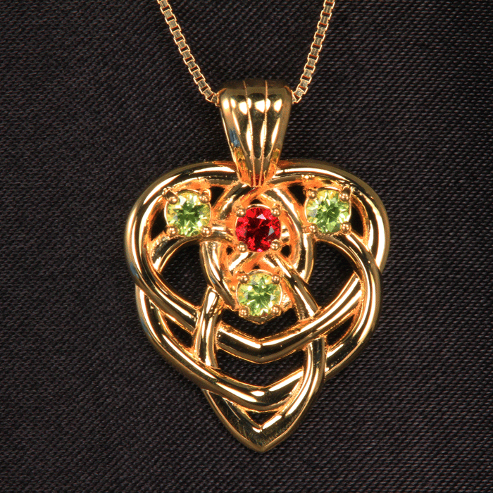 Celtic Mothers Birthstone Pendant 4 Stone Christopher Michael Design