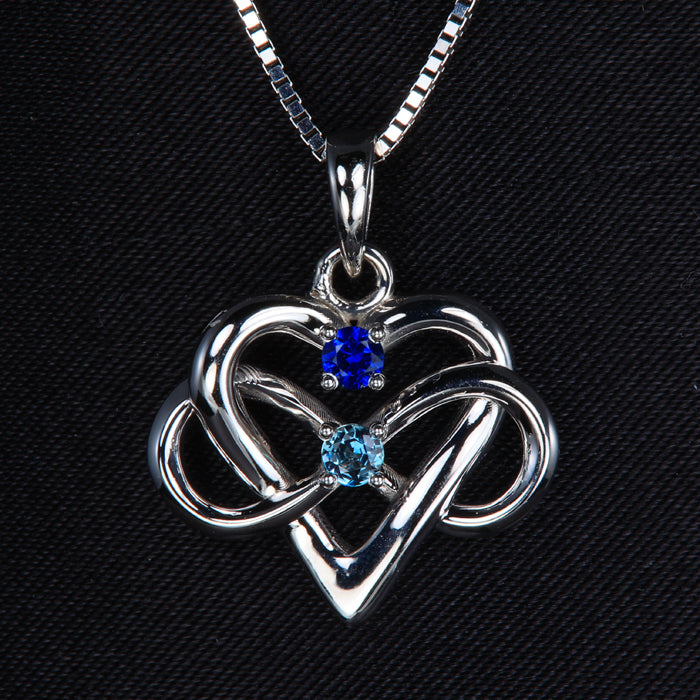 2 Stone Infinity Mother's Pendant Christopher Michael Design