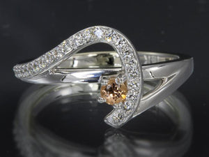 One Birthstone Custom Mothers Ring With Fine Cut Diamonds* by Designed by Christopher Michael - mothers family rings
