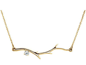 One Stone Family Branch Necklace - mothers family rings