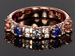 Our Most Popular Mothers ring with Five Larger 3.5 mm Gems by Christopher Michael - mothers family rings