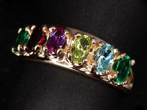 Six Stone Oval Mothers Ring* - MothersFamilyRings.com