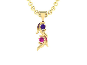 Christopher Michael Vine of Life Journey Pendant with 2 Gemstone*