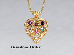 Celtic Mothers Birthstone Pendant 6 Stone* Christopher Michael Design