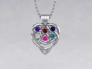 Celtic Mothers Birthstone Pendant 6 Stone* Christopher Michael Design
