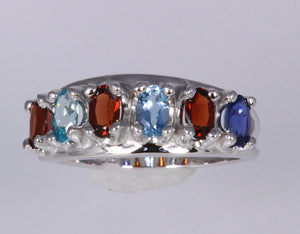Six Stone Oval Mothers Ring* - MothersFamilyRings.com