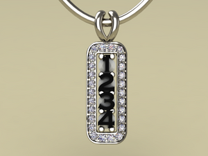 4 Birthstone Mothers Pendant with Diamonds Around by Christopher Michael* - MothersFamilyRings.com