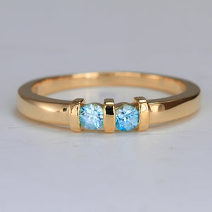 Two Birthstone Channel Set Mothers Ring* - MothersFamilyRings.com