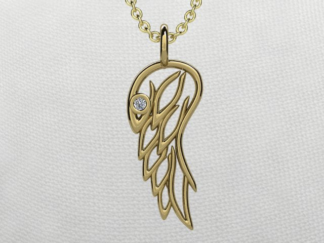 Angel Wing Pendant 14 kt. gold*